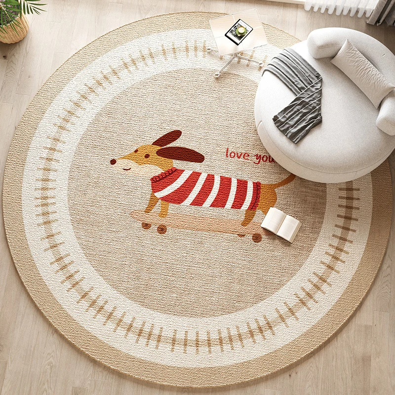 Runder Hundethemen Teppich