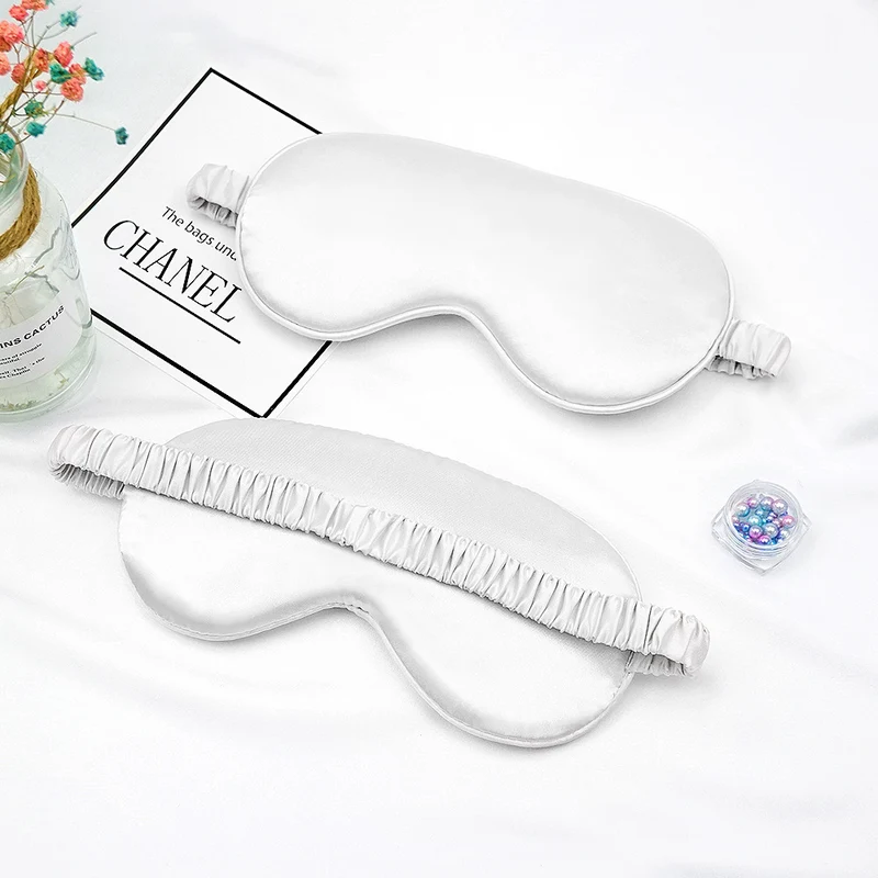 Unisex luxuriöse Satin-Augenmaske mit verstellbarem Gummiband und weicher Polsterung Skanto