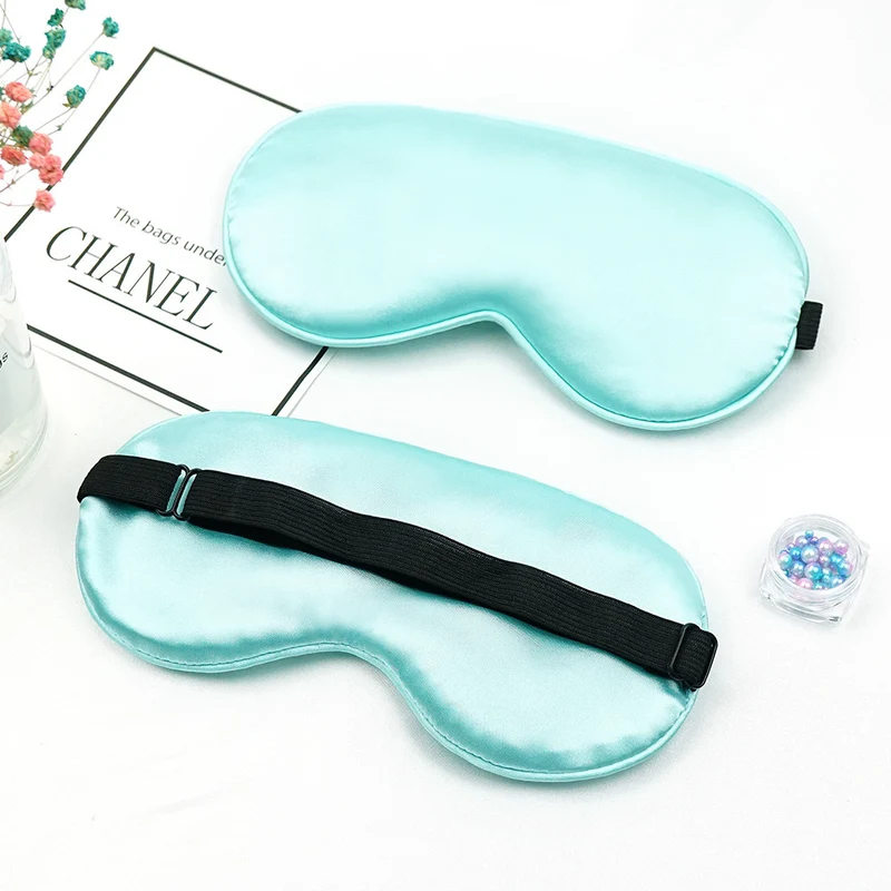 Unisex luxuriöse Satin-Schlafmaske mit anatomischer Kontur und verstellbarem Gummiband Skanto