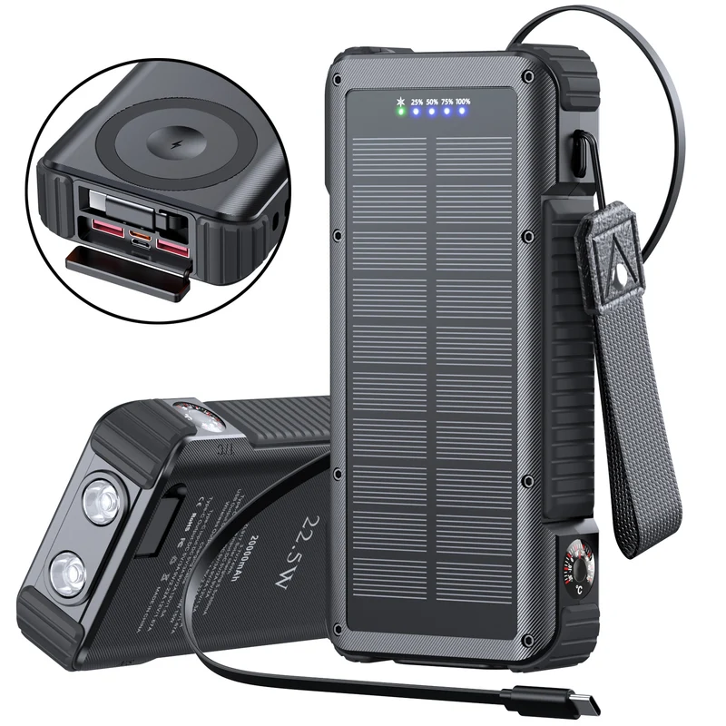 Tragbare Solar-Powerbank Skanto