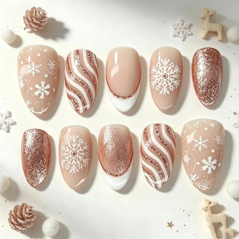 Elegantes Press-On Nagelkunst Kit