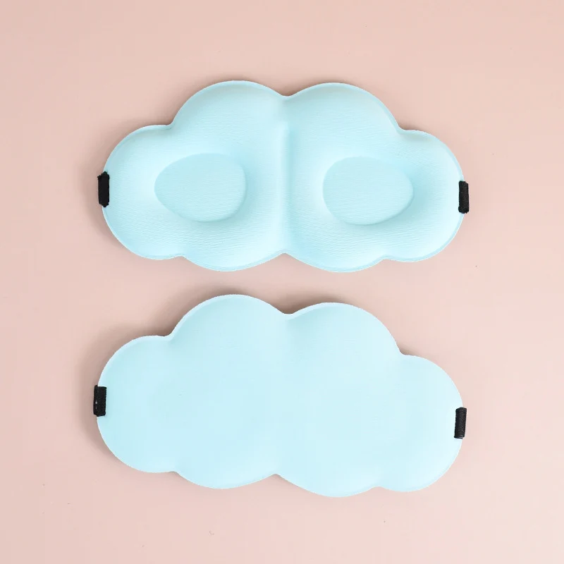 Skanto Niedliche Wolken-Schlafmaske für Damen aus Memory-Schaum mit ergonomischer Polsterung und verstellbarem Gummiband Skanto