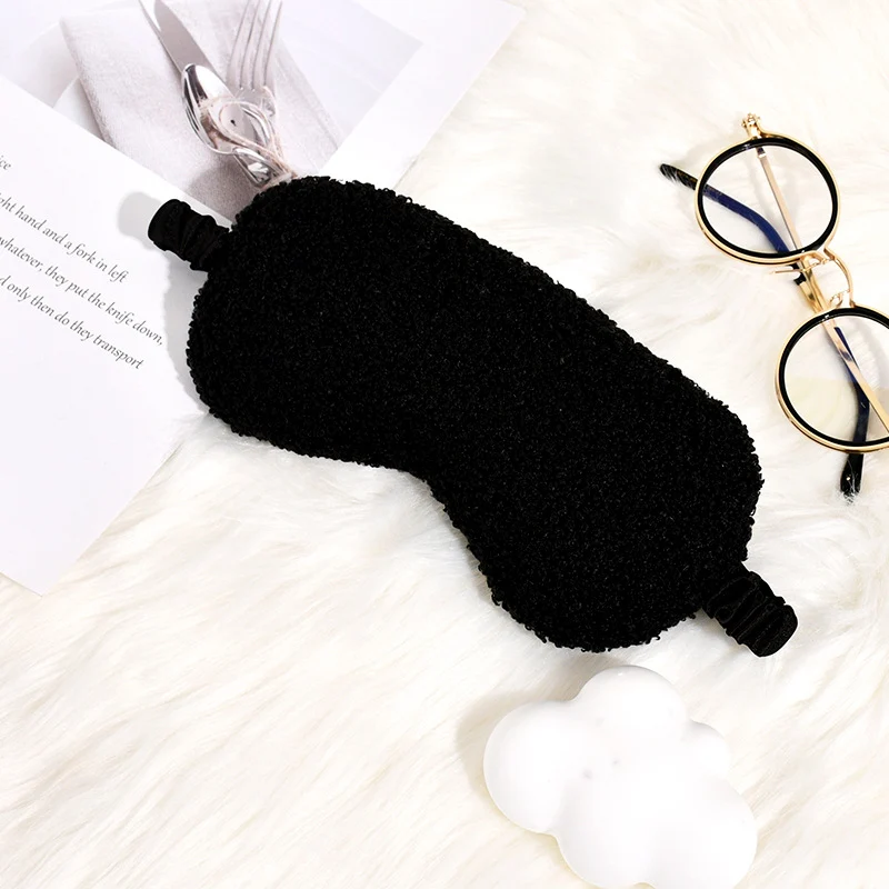 Skanto Teddyfleece-Schlafmaske für Damen mit verstellbarem Satinband Skanto