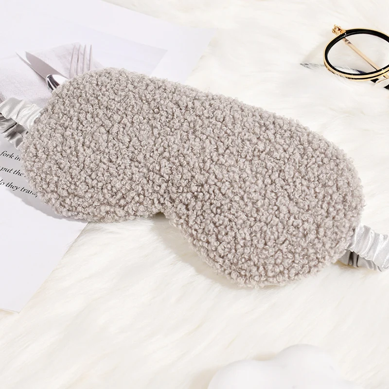 Skanto Teddyfleece-Schlafmaske für Damen mit verstellbarem Satinband Skanto