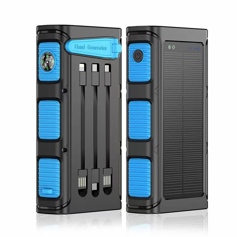 Multifunktionale Solar-Powerbank mit integriertem Kompass und Schnellladefunktion Skanto