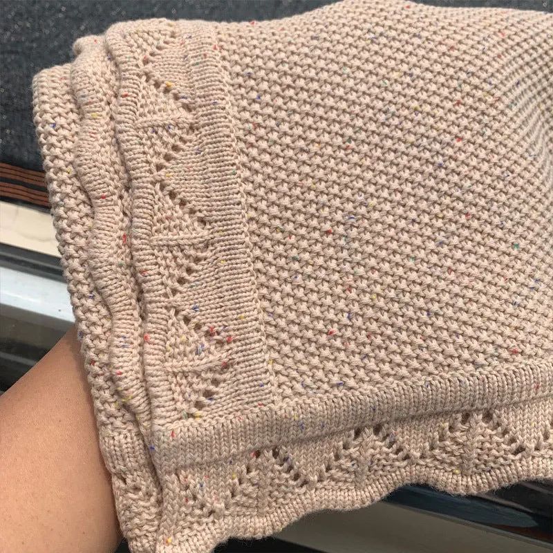 Strickdecke aus Baumwolle, 80×100 cm