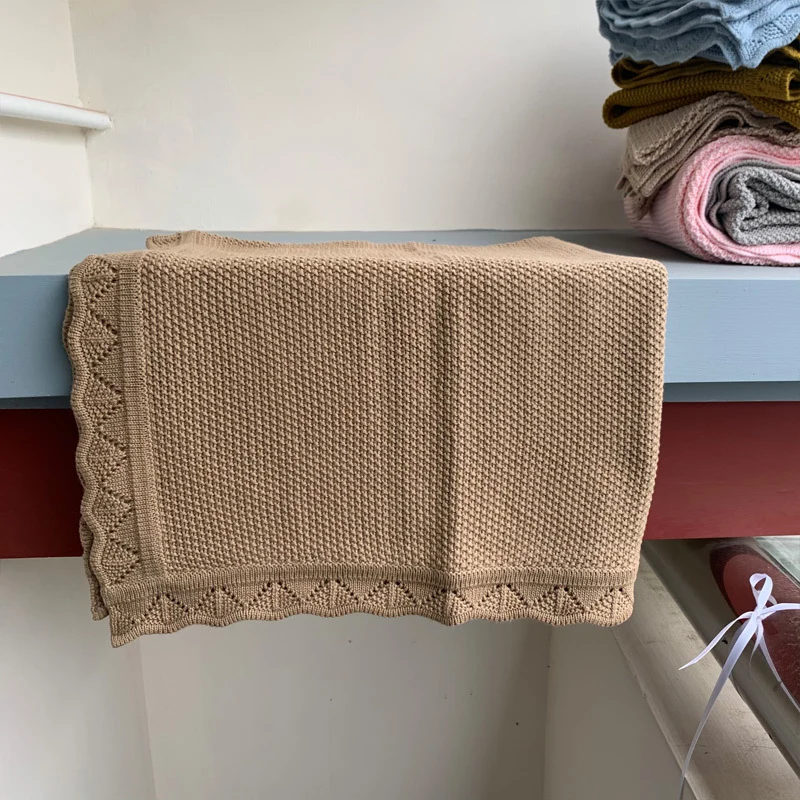 Strickdecke aus Baumwolle, 80×100 cm