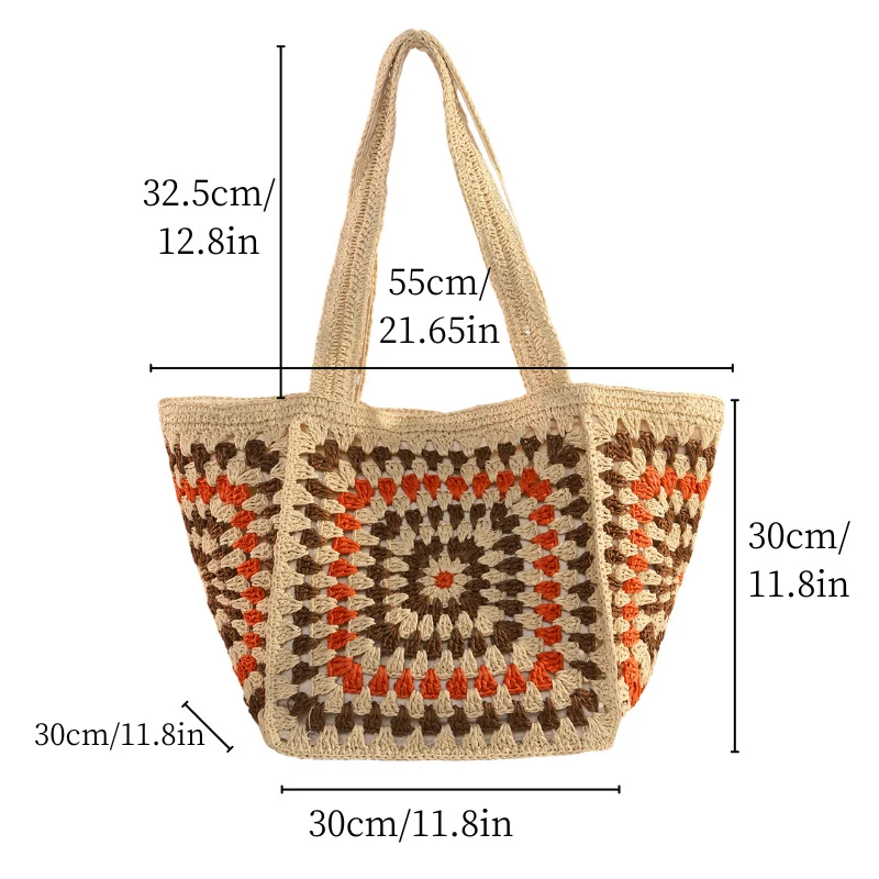 Schultertasche mit einzigartigem Granny Square Design Skanto