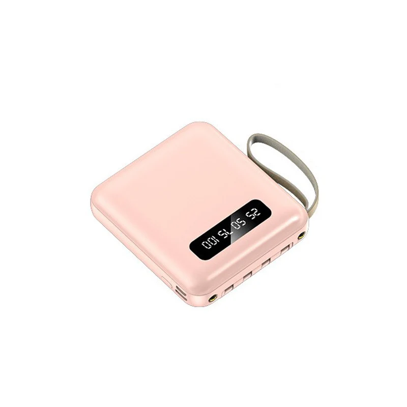 Kompakte Powerbank mit integrierten Ladekabeln Skanto