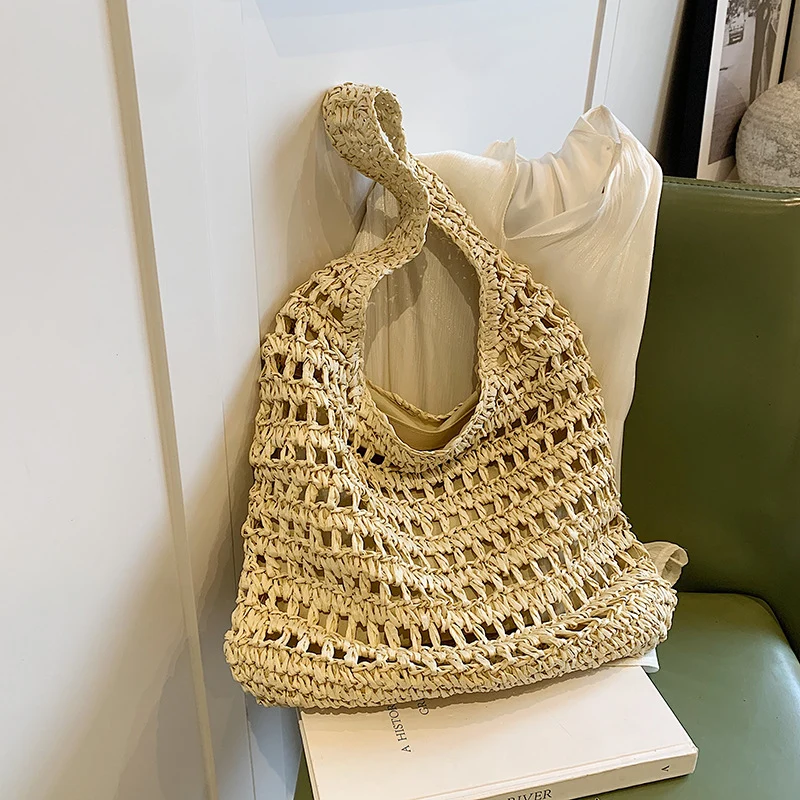 Handgefertigte Geflochtene Strohtasche