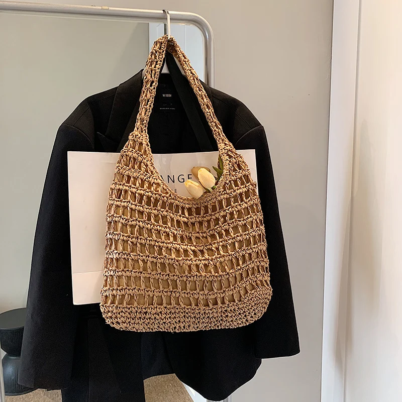 Handgefertigte Geflochtene Strohtasche