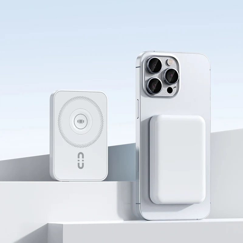 Magnetische Powerbank mit integrierter Schnellladefunktion und Snap-on-Design Skanto