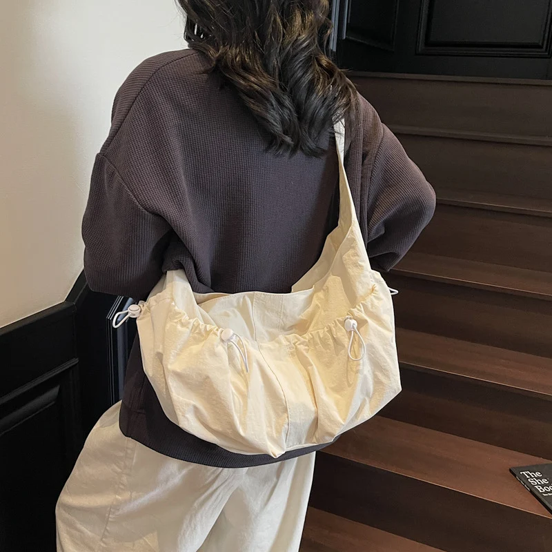 Lässige Kordelzug Hobo Schultertasche