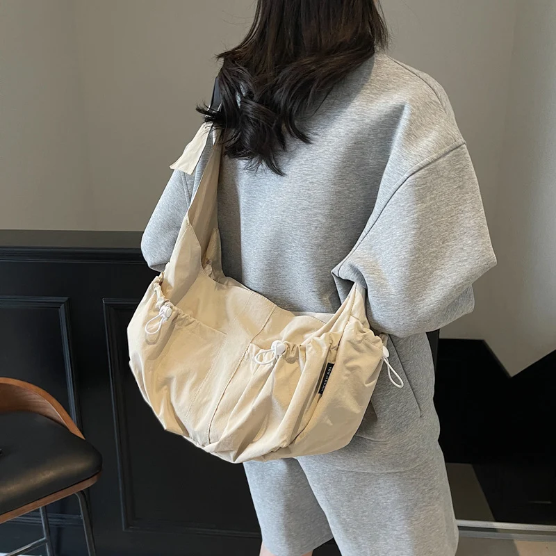 Lässige Kordelzug Hobo Schultertasche