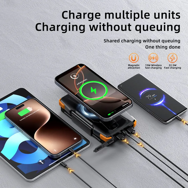 Hochleistungs-Solar-Powerbank mit integrierter LED-Beleuchtung Skanto