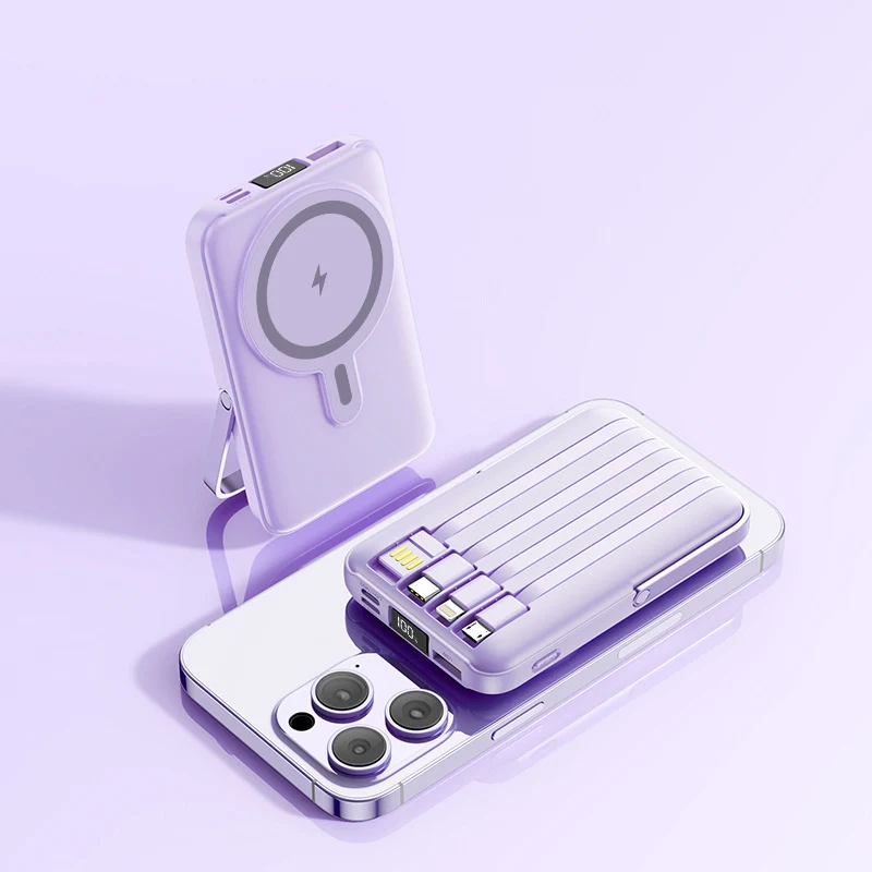 Tragbare Powerbank mit multifunktionalen Ladekabeln Skanto