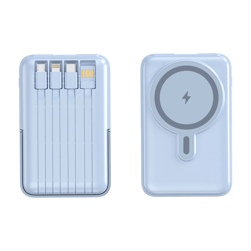 Tragbare Powerbank mit multifunktionalen Ladekabeln Skanto