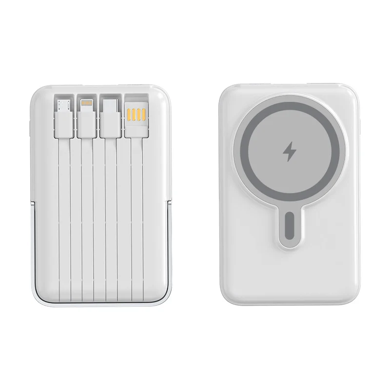 Tragbare Powerbank mit multifunktionalen Ladekabeln Skanto