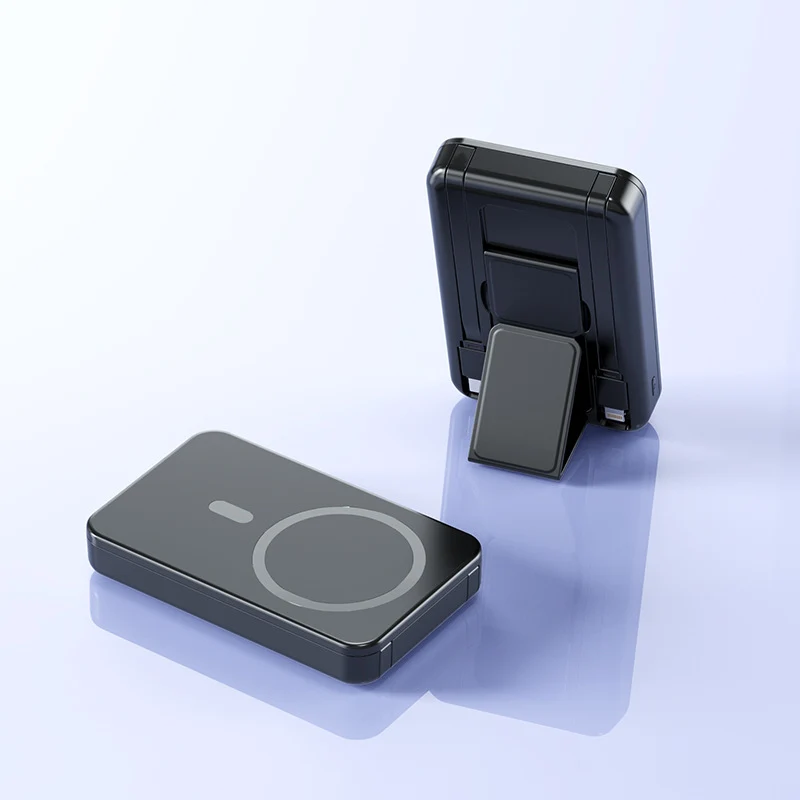 Tragbare MagSafe Powerbank mit integriertem Ständer und Digitalanzeige Skanto
