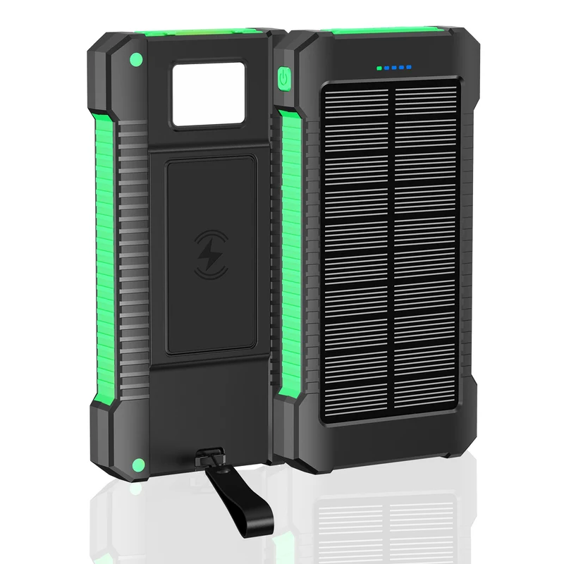 Robuste Solar-Powerbank mit integriertem LED-Licht Skanto