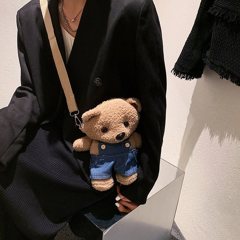 Plüsch Teddy Bear Umhängetasche