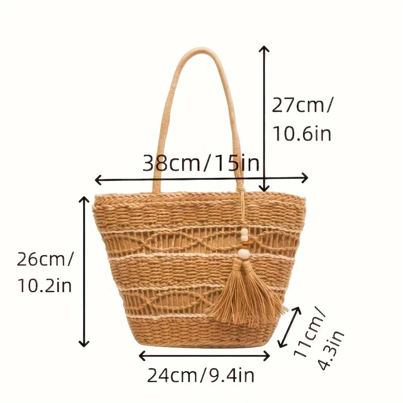 Stylische und geräumige Makramee-Tasche Skanto