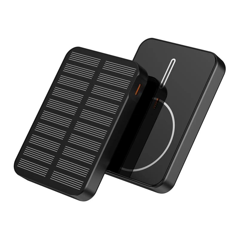 Solarbetriebene Powerbank mit Schnellladefunktion und LED-Licht Skanto