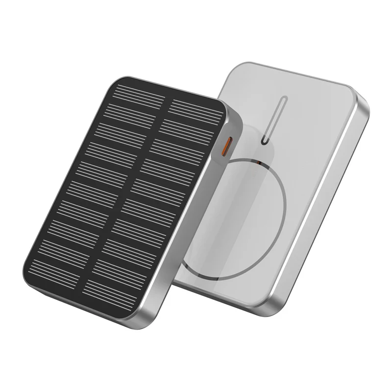 Solarbetriebene Powerbank mit Schnellladefunktion und LED-Licht Skanto