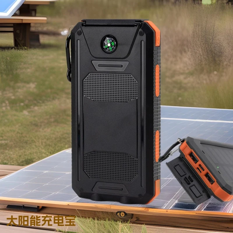 Solarbetriebene Powerbank mit LED-Beleuchtung und integriertem Kompass Skanto
