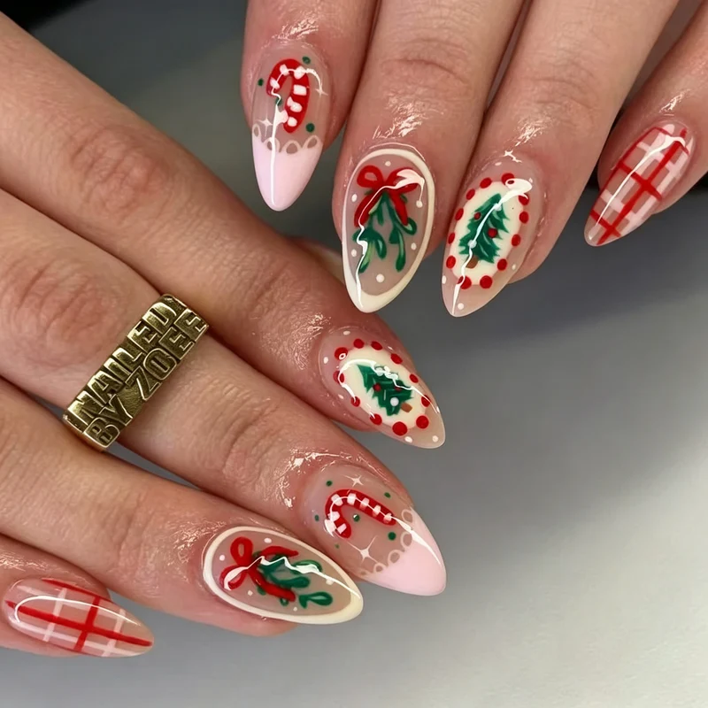 Artistisches Design Press-On Nail Set