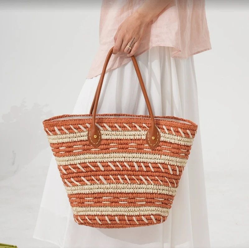 Strandtasche aus gewebtem Naturmaterial Skanto