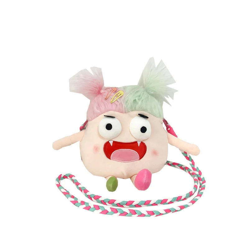 Niedlicher Plüschmonster-Crossbody-Beutel