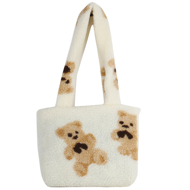 Plüsch Leopardenmuster Handtasche