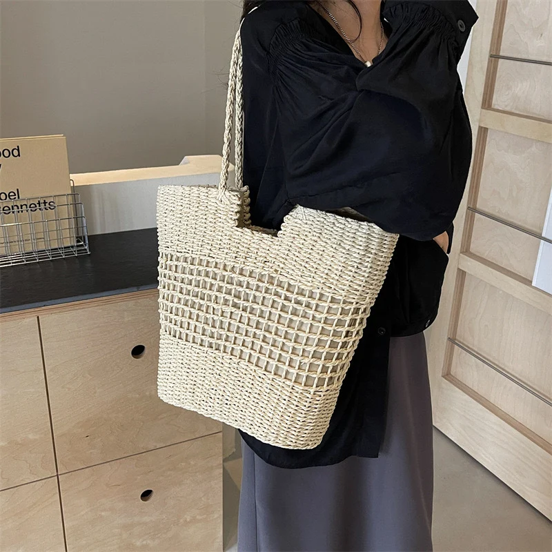 Skanto Makramee Tote Bag mit offenem Geflecht Skanto