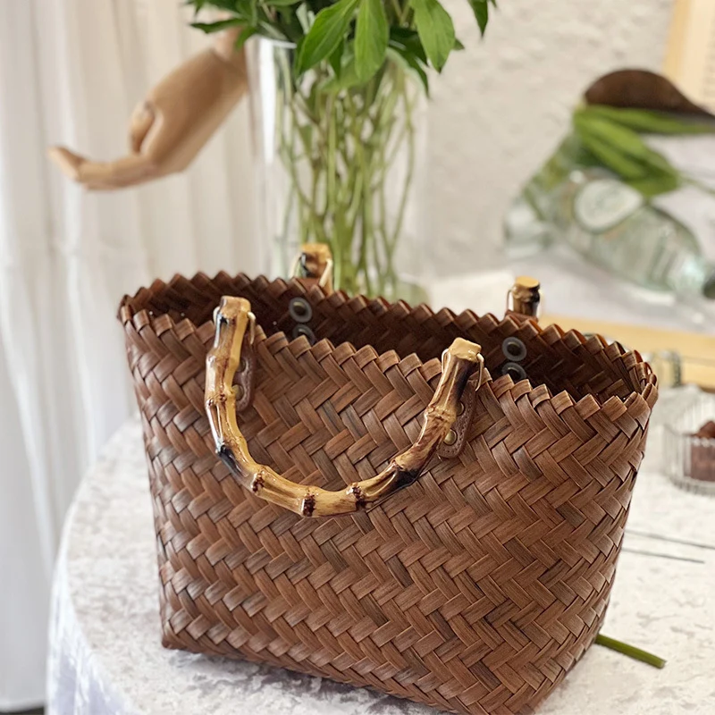 Gewebte Bast-Handtasche Skanto