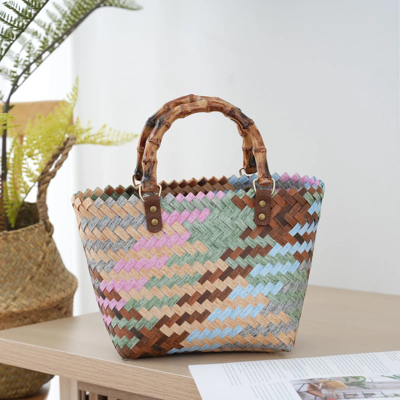 Gewebte Bast-Handtasche Skanto