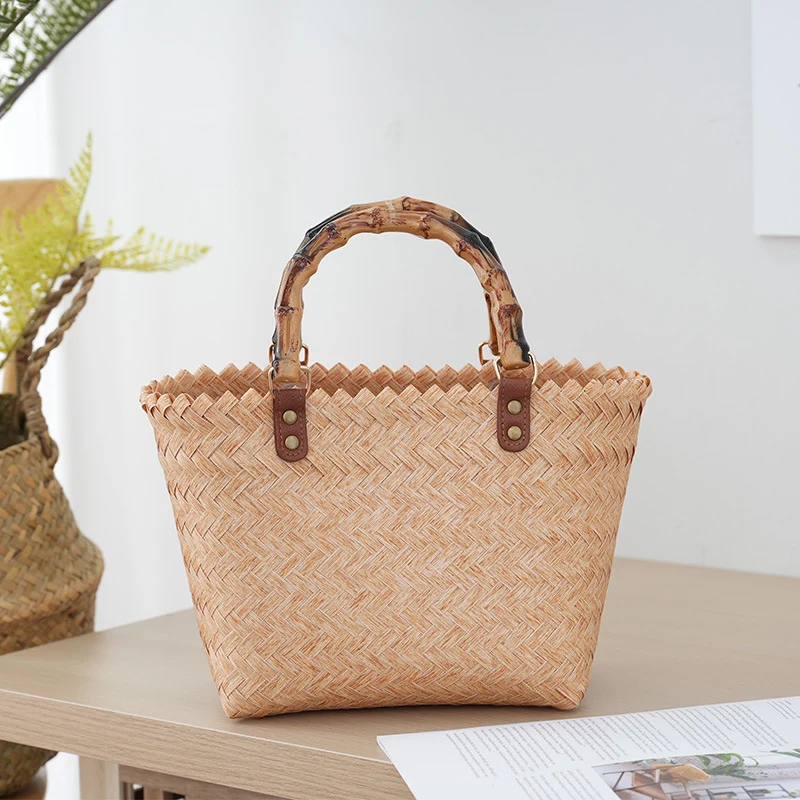 Gewebte Bast-Handtasche Skanto