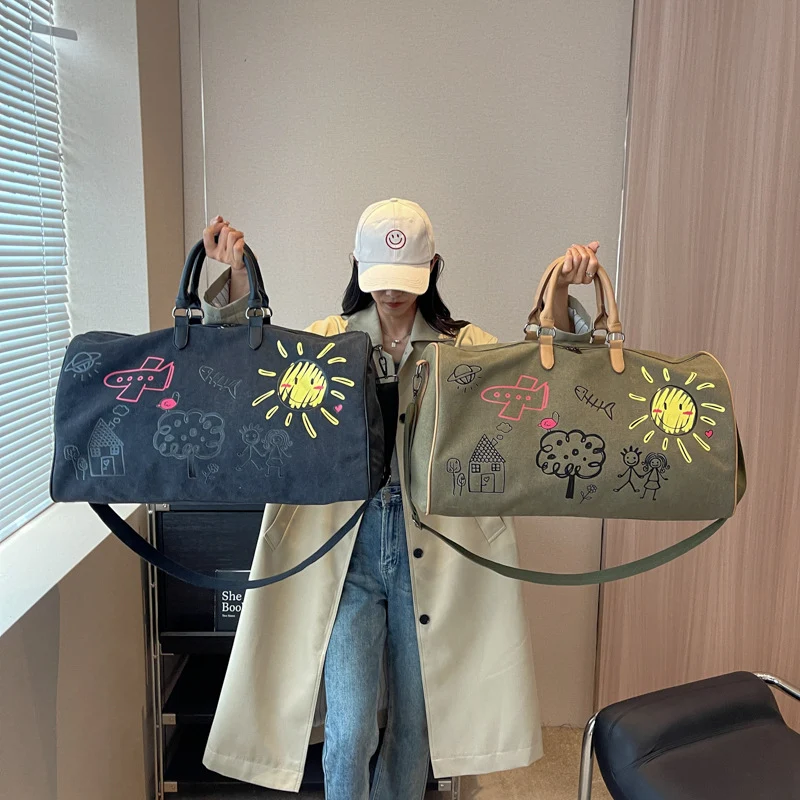 Spielerische Illustrierte Wochenend-Duffel-Tasche Brehn