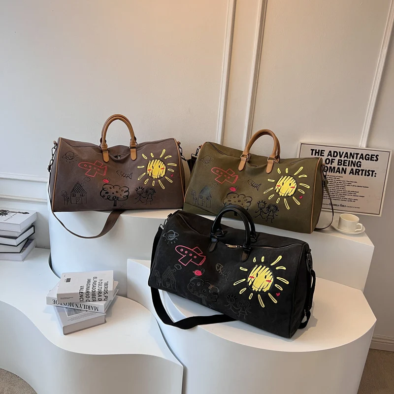 Spielerische Illustrierte Wochenend-Duffel-Tasche Brehn