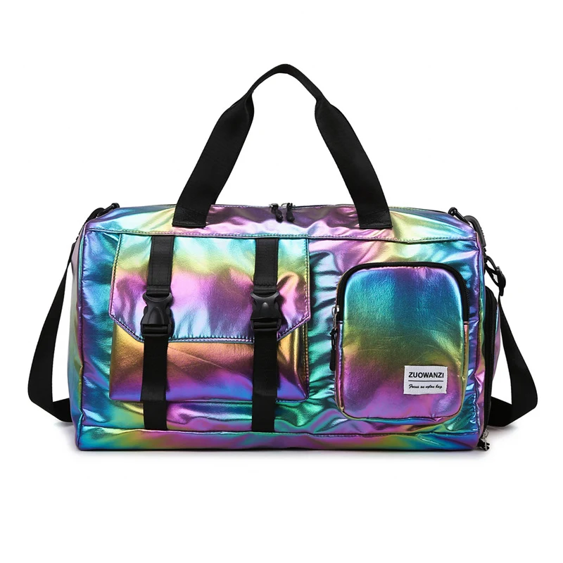 Iridescent Multi-Pocket Sport Duffel Bag Brehn