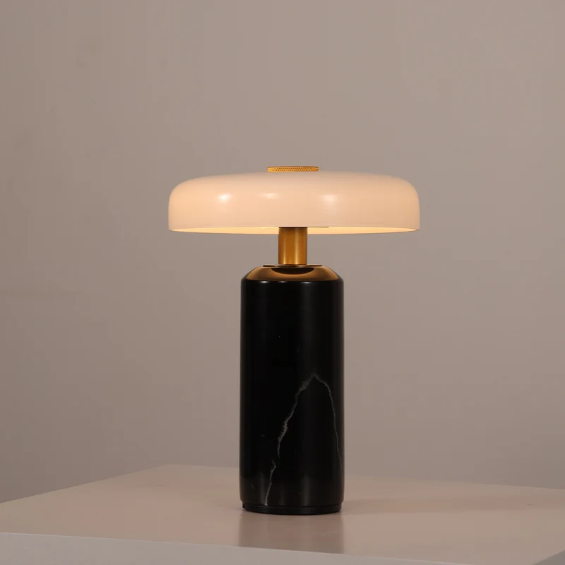 Tragbare Tischleuchte, Marmor, LED, Touchschalter