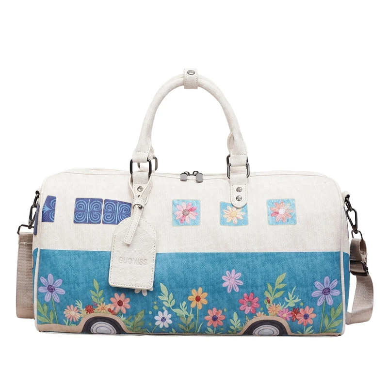Blumenmuster Canvas Duffle Bag Brehn