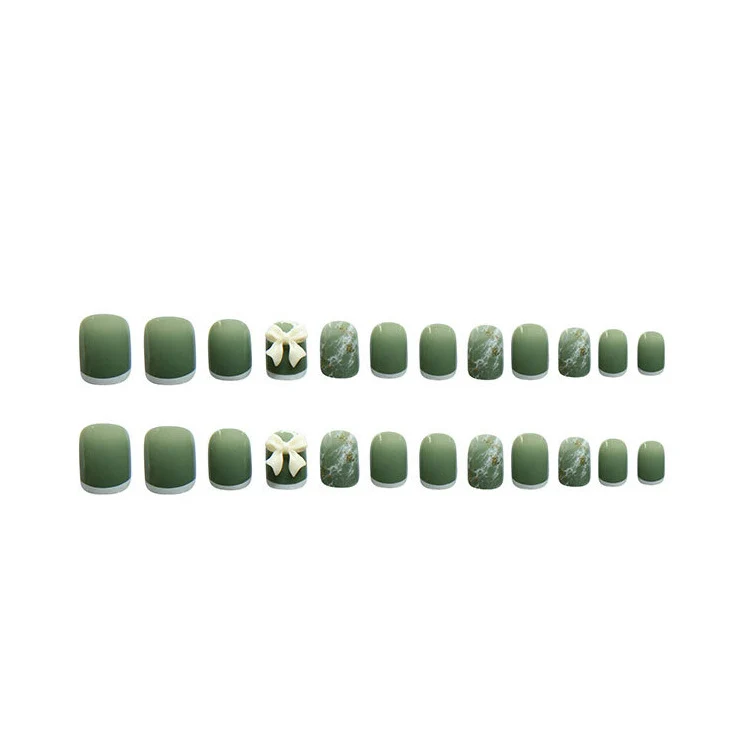 Premium Marmor Press-On Nagelset