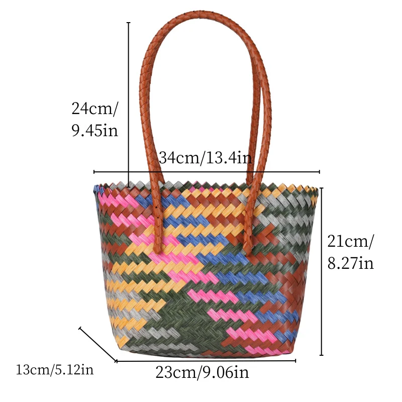 Handtasche aus gewebtem Material Skanto