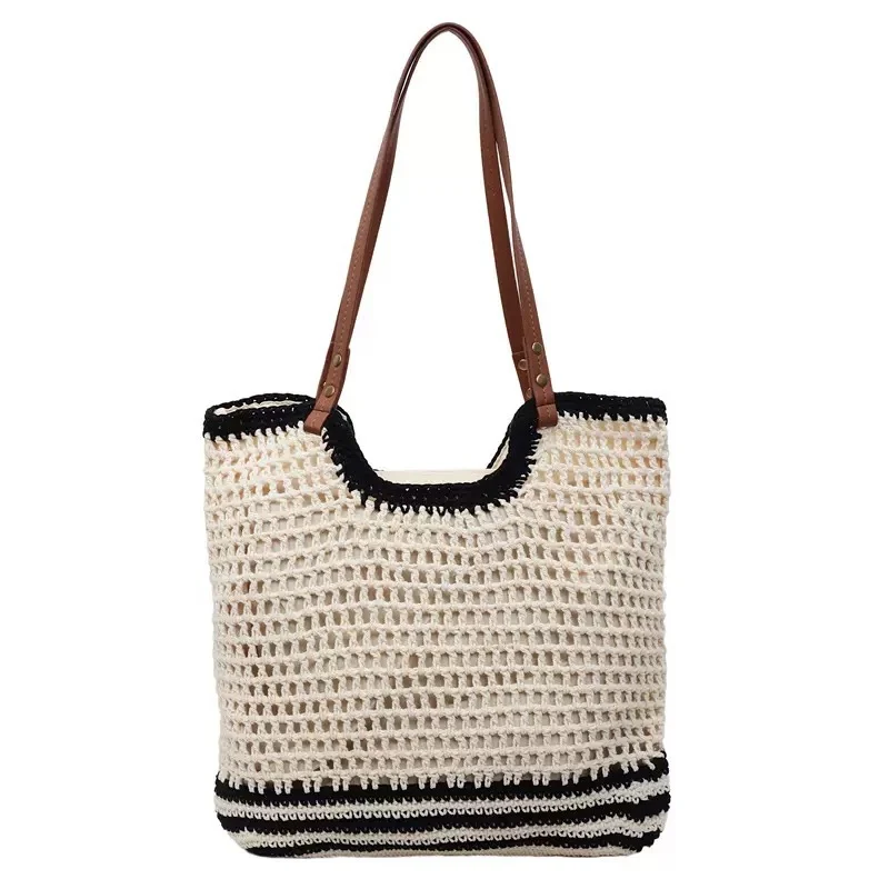 Handgewebte Strandtasche mit besonderen Details Skanto