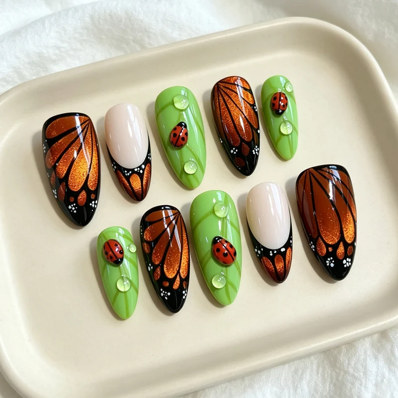 Künstlerisch gestaltete Nagelüberzüge