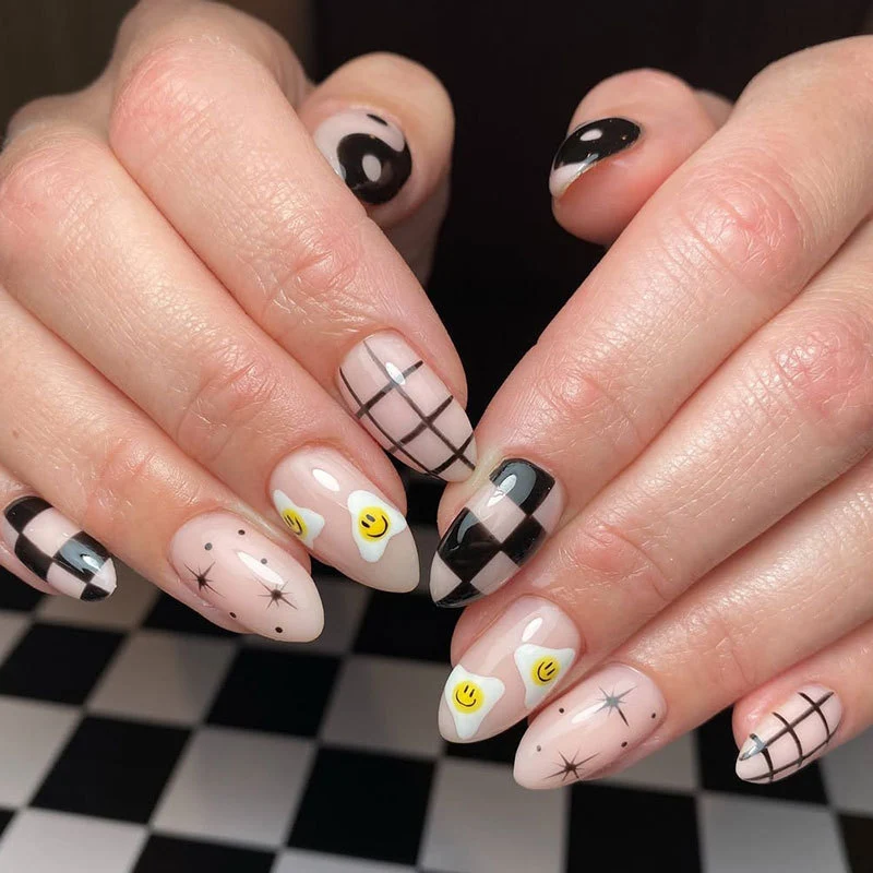 Einzigartiges Künstlerisches Press-On Nagelset