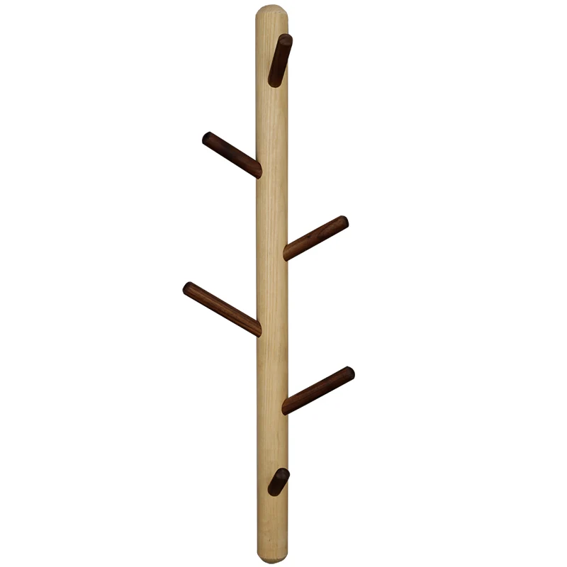 Holz-Wandgarderobe in Baumform, nordisches Design