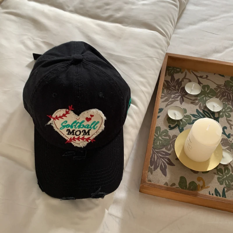 Bestickte Softball-Mama-Kappe für Damen Skanto