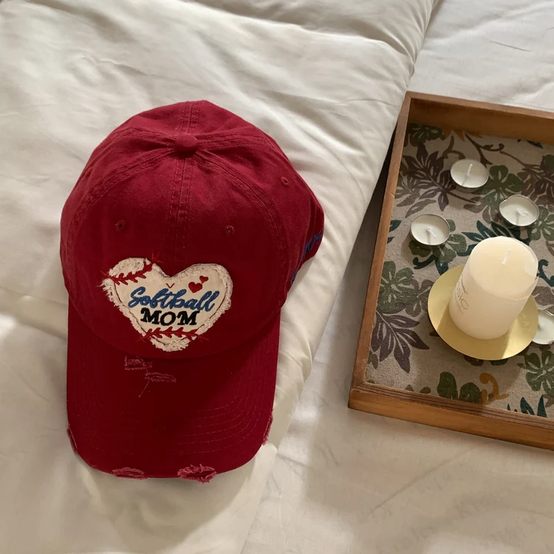 Bestickte Softball-Mama-Kappe für Damen Skanto